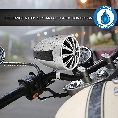 Lanzar Motorcycle Waterproof Speaker Amplifier System Set of 3 Inch 700W Weatherproof Speakers, AUX in - Handlebar Mount Mini Stereo - for ATV,Motorbike OPTIMC90 Black, 16.00in. x 10.00in. x 5.00in. - Image 4