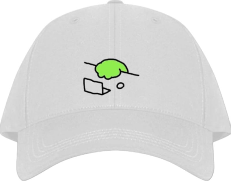 Frog Plain unisex baseball cap White 28
