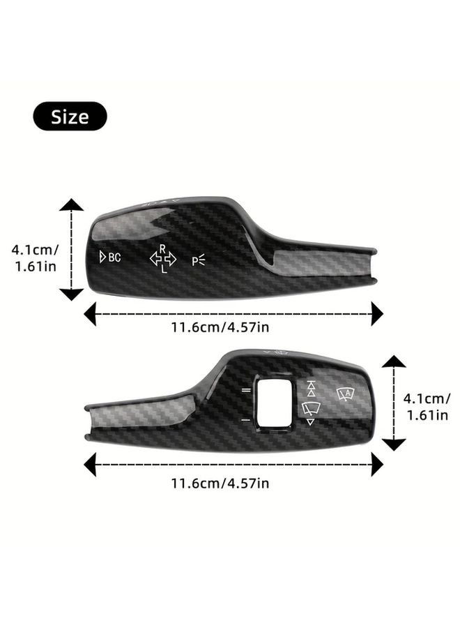 Carbon Fiber Wiper Switch Decorative Trim For BMW 3 4 5 7 Series 2011 2017 - Image 2