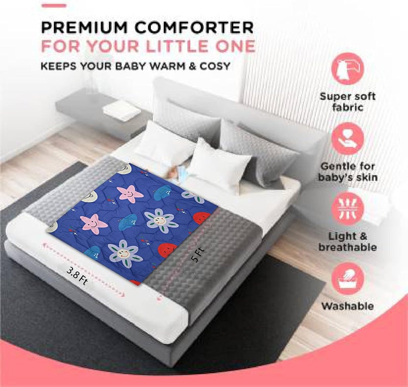 KEA Microfiber All Weather Printed Baby Comforter 250 GSM Size 22X30 InchKids Comforter - Image 5