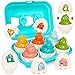 FQKIOMY Dinosaur ToysEgg Toy for Toddlers 13Montessori Sensory Early Educational Learning Shape Matching Sorting Games Fine Motor Toys Christmas Stocking Stuffers Gifts for Boys Girls - Image 2