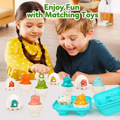 FQKIOMY Dinosaur ToysEgg Toy for Toddlers 13Montessori Sensory Early Educational Learning Shape Matching Sorting Games Fine Motor Toys Christmas Stocking Stuffers Gifts for Boys Girls - Image 5