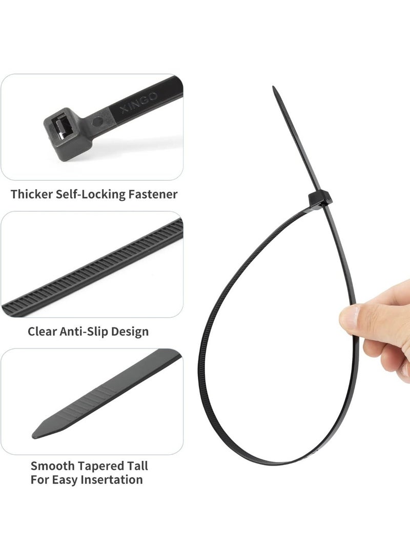 100PCS 20 بوصة الأسود الثقيلة زيب روابط كابل روابط ، 500mm × 9mm ، 175 رطل فوق قوية سلك بلاستيك روابط ، روابط كابل كبيرة فائقة طويلة روابط ملفوفات ، داخلية وخارجية مقاومة الأشعة فوق البنفسجية - Image 3