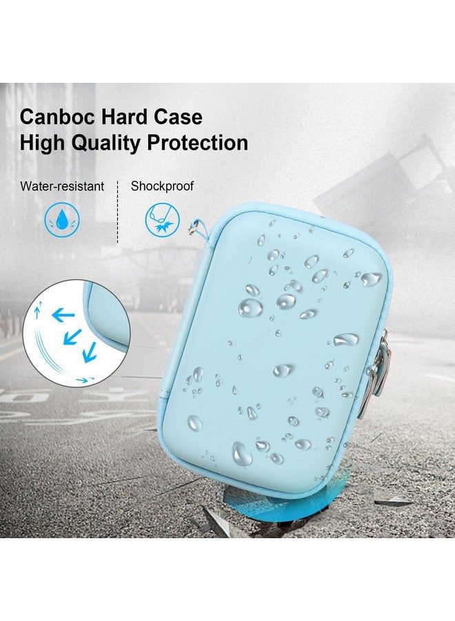 Canboc Carrying Case for Memoking/Ponek/Phomemo/Omezizy/Memoqueen T02 Mini Printer Sticker Printer, T02 Portable Thermal Printer Box for Thermal Paper, USB Cable, Blue (Case Only) - Image 4