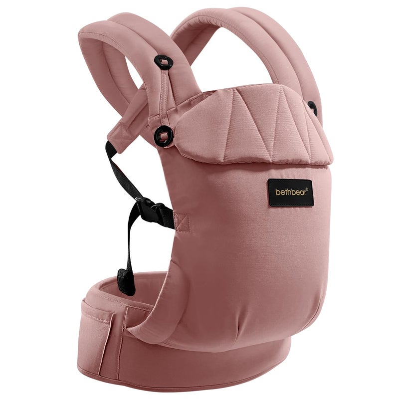 Bethbear Baby Carrier Newborn to Toddler 745 lbs with Natural Material Ergonomic DesignVersatile and AdjustableHands Free for MomsDadsPink - Image 1