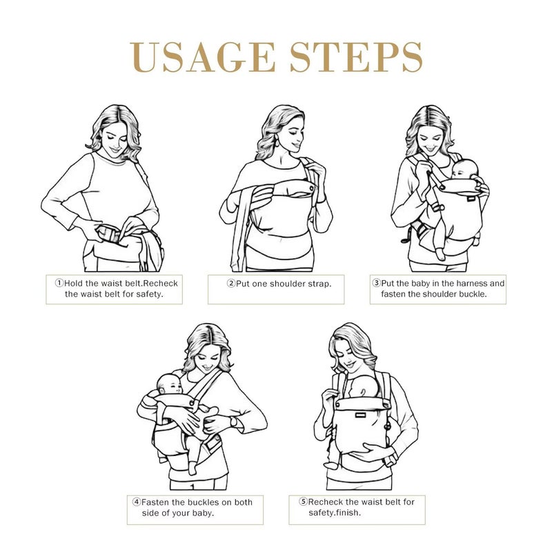 Bethbear Baby Carrier Newborn to Toddler 745 lbs with Natural Material Ergonomic DesignVersatile and AdjustableHands Free for MomsDadsPink - Image 5