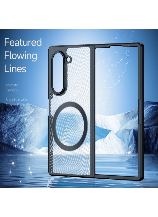 Magnetic Designed for Samsung Galaxy Z Fold 7 Case [Compatible with Magsafe] [Translucent Matte][Anti-Fingerprint] Shockproof Slim Case for Samsung Galaxy Z Fold 7