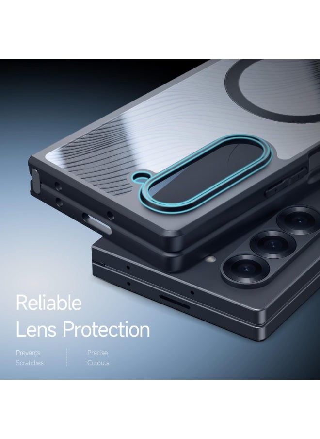 Magnetic Designed for Samsung Galaxy Z Fold 7 Case [Compatible with Magsafe] [Translucent Matte][Anti-Fingerprint] Shockproof Slim Case for Samsung Galaxy Z Fold 7