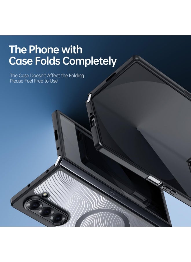 Magnetic Designed for Samsung Galaxy Z Fold 7 Case [Compatible with Magsafe] [Translucent Matte][Anti-Fingerprint] Shockproof Slim Case for Samsung Galaxy Z Fold 7
