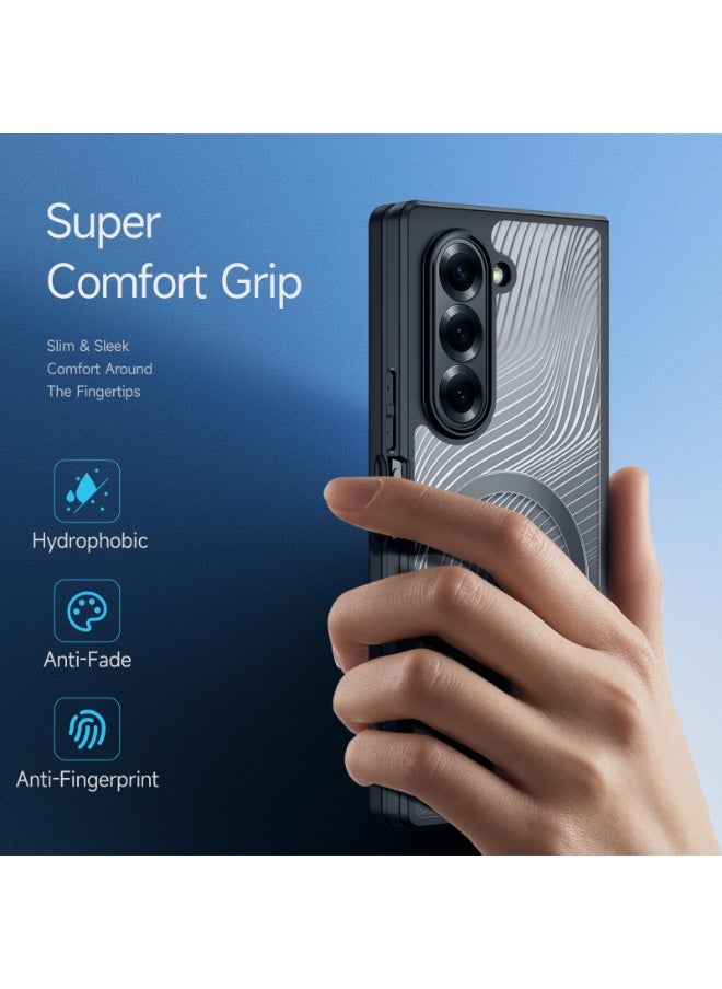 Magnetic Designed for Samsung Galaxy Z Fold 7 Case [Compatible with Magsafe] [Translucent Matte][Anti-Fingerprint] Shockproof Slim Case for Samsung Galaxy Z Fold 7