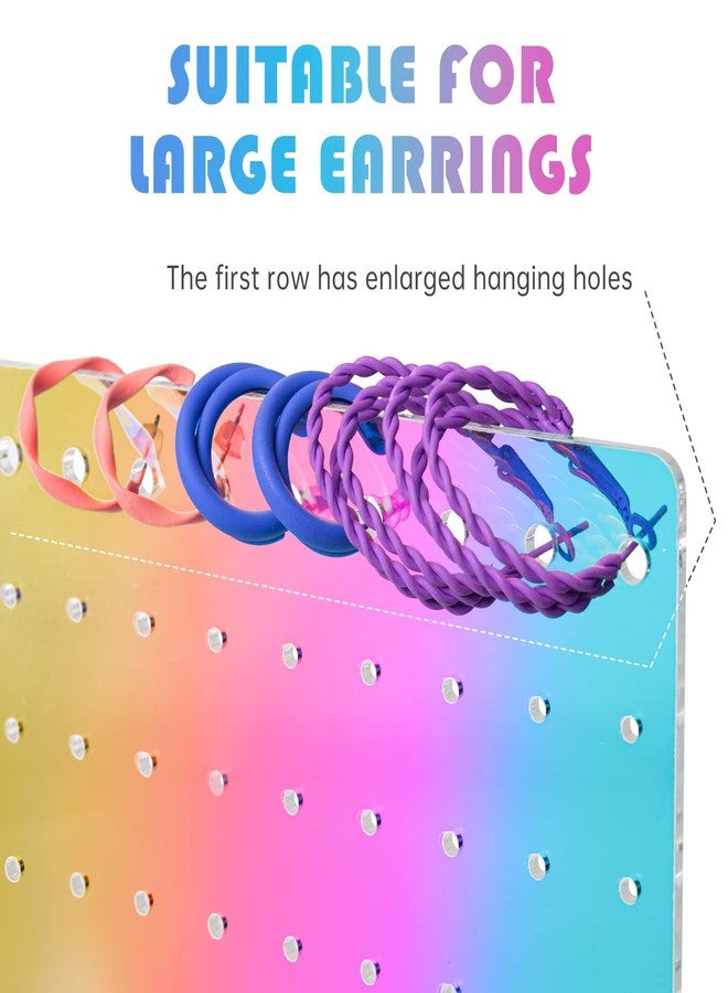 NiHome Acrylic Earring Stand 3PCS, Exquisite Double-Sided Acrylic Earring Organizer with 90 Holes Each - Lightweight and Sturdy Material, Unique Design with Larger Holes for Special Sizes - Image 4