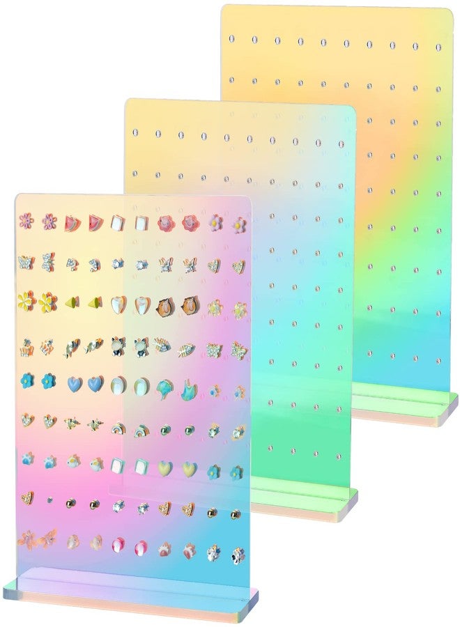 NiHome Acrylic Earring Stand 3PCS, Exquisite Double-Sided Acrylic Earring Organizer with 90 Holes Each - Lightweight and Sturdy Material, Unique Design with Larger Holes for Special Sizes - Image 1