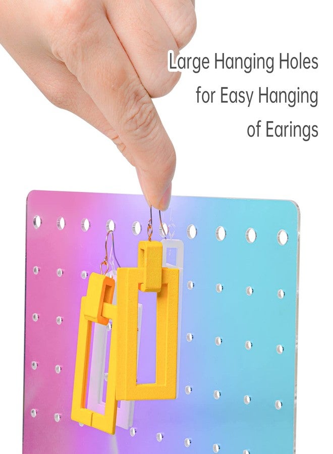 NiHome Acrylic Earring Stand 3PCS, Exquisite Double-Sided Acrylic Earring Organizer with 90 Holes Each - Lightweight and Sturdy Material, Unique Design with Larger Holes for Special Sizes - Image 5