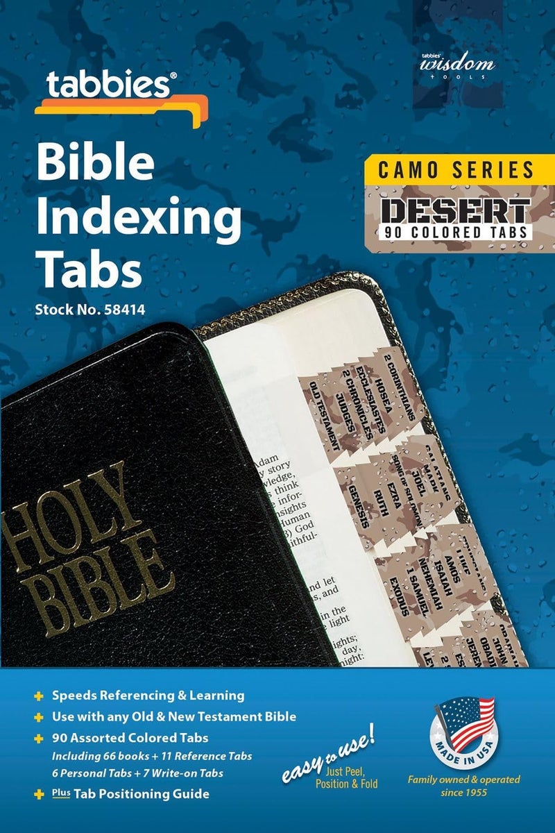 Tabbies Desert Camo Bible Indexing Tabs, Old & New Testaments, 90 Tabs Including 66 Books, 11 Reference, 6 Personal, 7 Write-on Tabs (58414) - Image 4