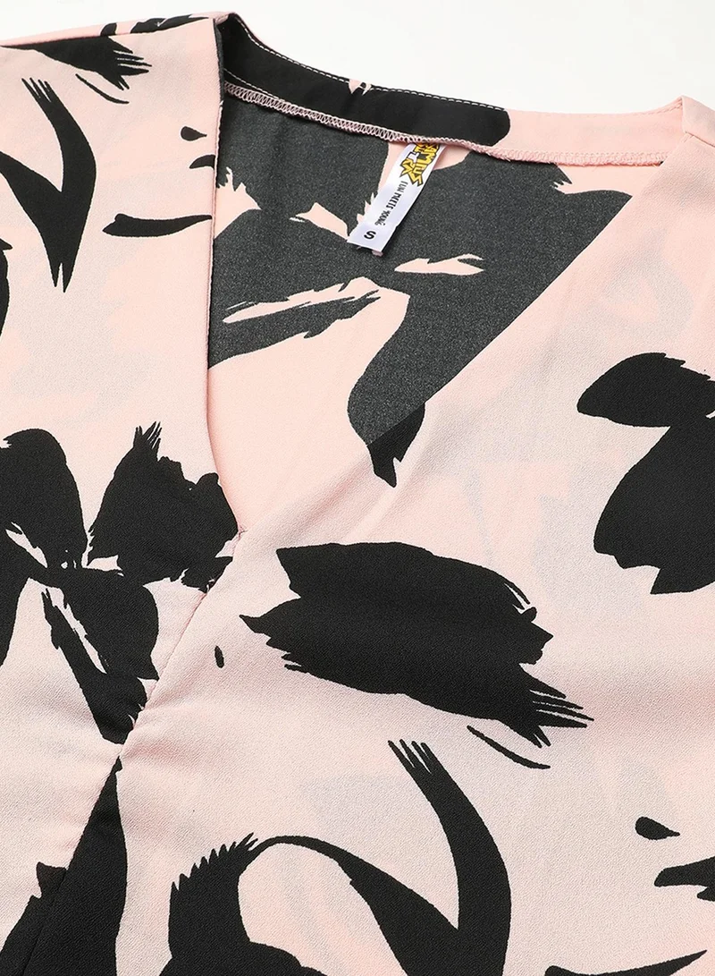 PINACOLADA  Women's Baby Pink Abstract Flora Dress for Women | Best Price UAE