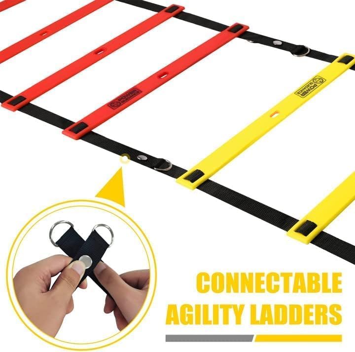 POWER GUIDANCE Agility Ladder (20 Feet) with Cones for Speed Agility Training & Quick Footwork Exercise - Image 4