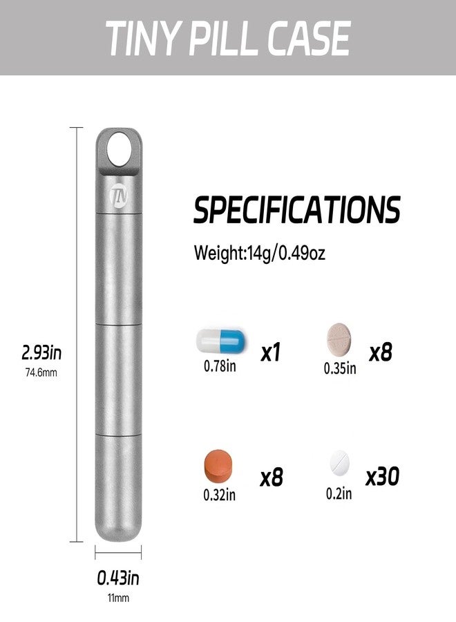 ThruNite Portable Metal Pill Case 3 Layers Pill Container Waterproof Pill Organizer Holder for Travel Purse Keychain EDC Daily Personal Care Outdoor Camping Hiking Emergency (2 Pcs Pill Cases) - Image 2