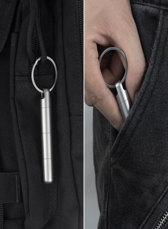 ThruNite Portable Metal Pill Case 3 Layers Pill Container Waterproof Pill Organizer Holder for Travel Purse Keychain EDC Daily Personal Care Outdoor Camping Hiking Emergency (2 Pcs Pill Cases) - Image 4