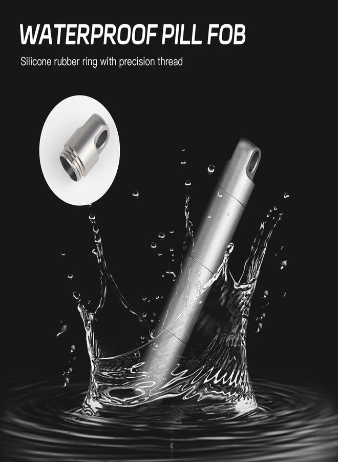 ThruNite Portable Metal Pill Case 3 Layers Pill Container Waterproof Pill Organizer Holder for Travel Purse Keychain EDC Daily Personal Care Outdoor Camping Hiking Emergency (2 Pcs Pill Cases) - Image 5