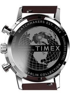 TIMEX Men Chronograph Watch With A Leather Strap Marlin  - Image 4
