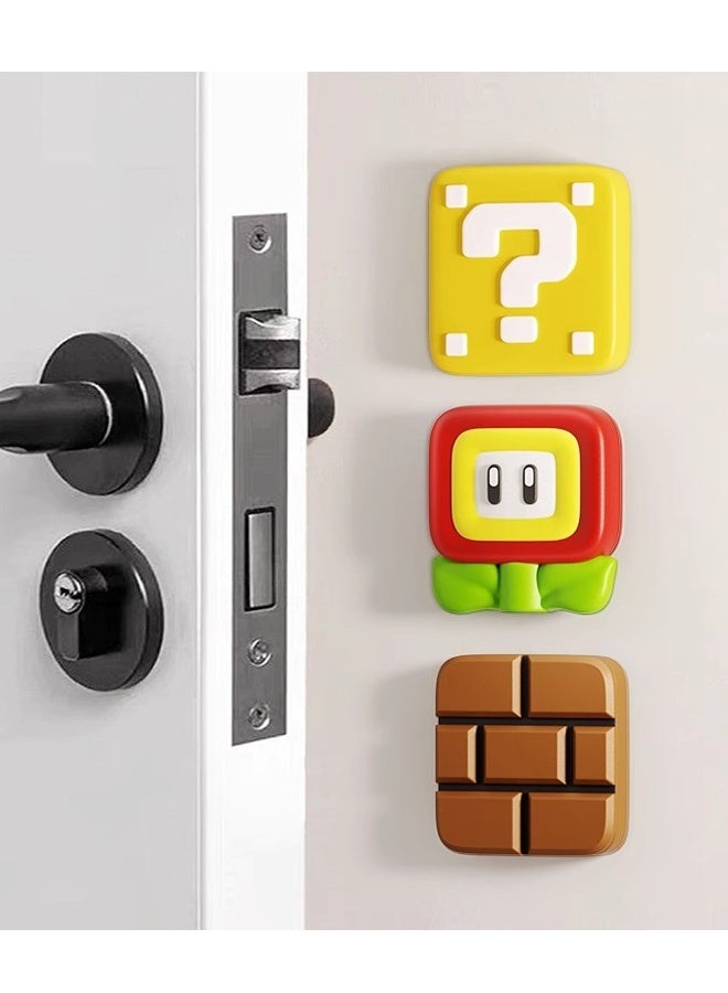 HOMESTAR 3 Pcs Door Stoppers Wall Protector - Shock Soft PVC ,Wall Protectors with Self Adhesive 3M Sticker for Protecting Wall for Home ＆ Office Walls, Doorknobs, Refrigerator Door, Cabinets from Damage - Image 1