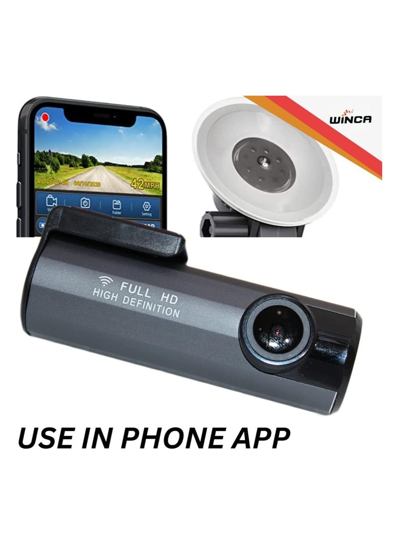 WINCA WINCA Dash Cam 1080P 3”IPS Screen DVR Car Driving Recorder Wide Angle HDR Dashboard Camera Night Vision Parking Mode Motion Detection Loop Recording Support TF up to 128G WIFI – Phone APP  - Image 2