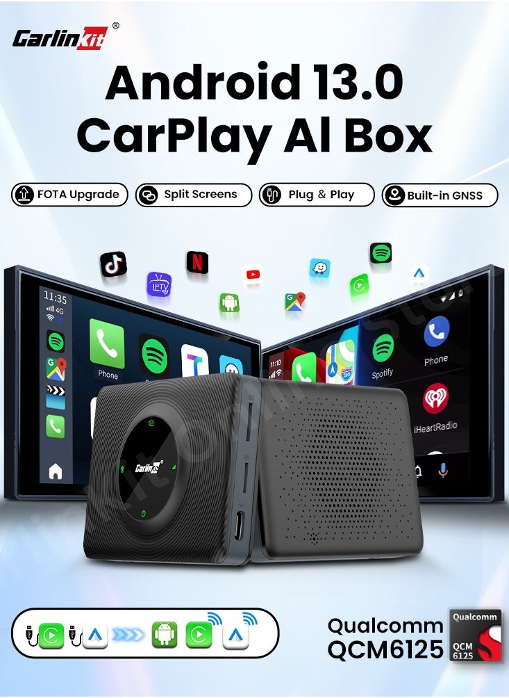 Carlinkit - Android 13 Carplay AIBox SM6125 8+128GB Smart Car Android TVBox Wireless Carplay Android Auto Box 4G LTE GPS Tools FOTA Easy Switch - Image 1