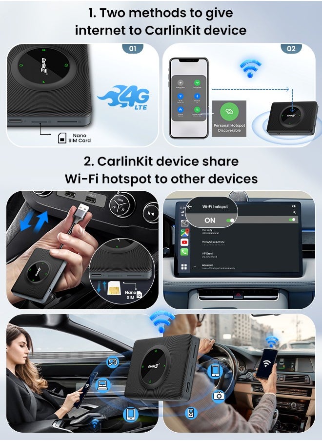 Carlinkit - Android 13 Carplay AIBox SM6125 8+128GB Smart Car Android TVBox Wireless Carplay Android Auto Box 4G LTE GPS Tools FOTA Easy Switch - Image 1