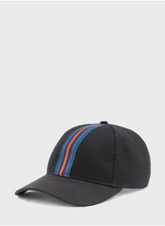 Stripe Detail Curve Peak Cap