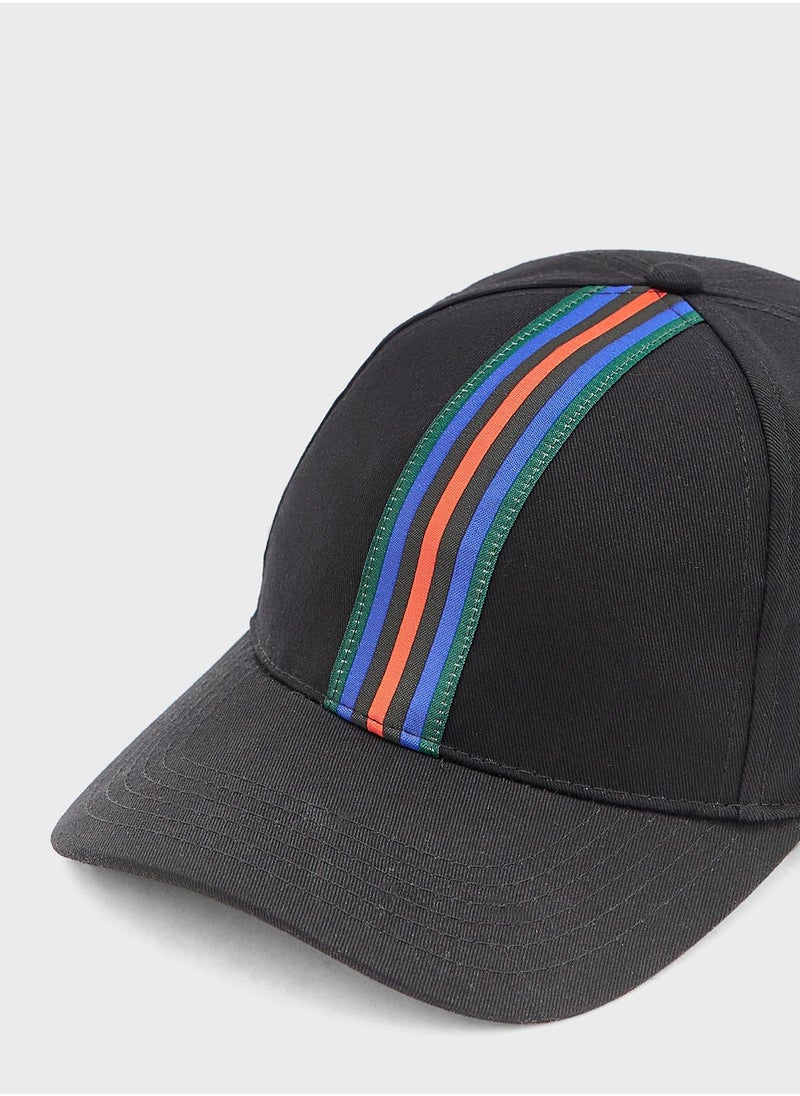 BRAVE SOUL - Stripe Detail Curve Peak Cap - Image 1