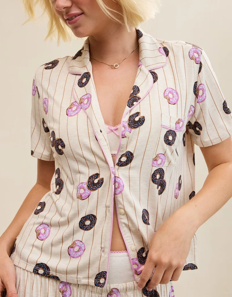 Aerie  Aerie Real Soft® Short Sleeve Pajama Shirt for Women | Best Price UAE
