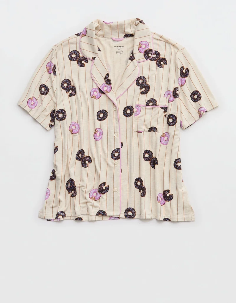 Aerie  Aerie Real Soft® Short Sleeve Pajama Shirt for Women | Best Price UAE