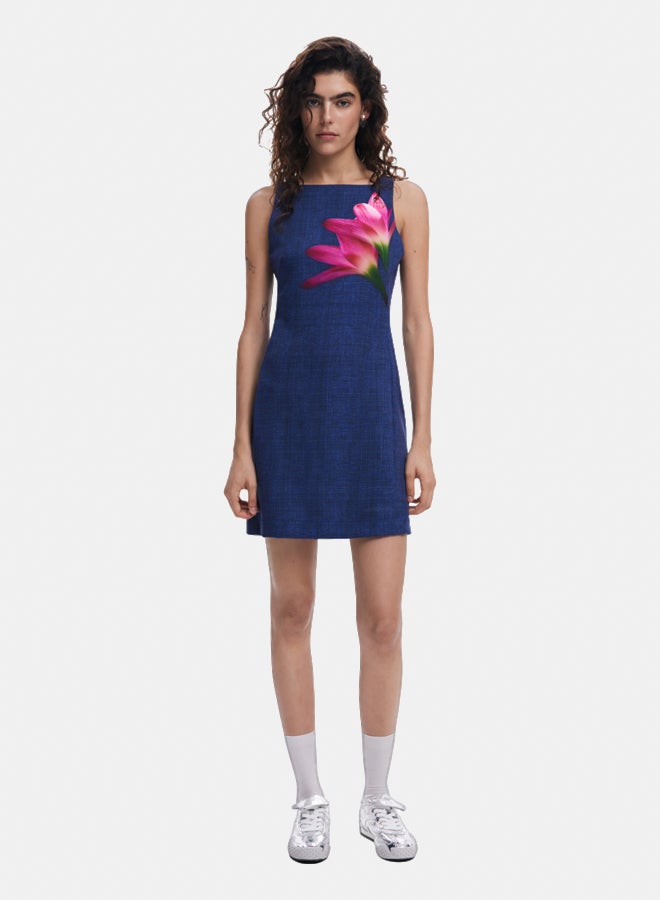 DESIGUAL Denim-effect mini dress  - Image 1