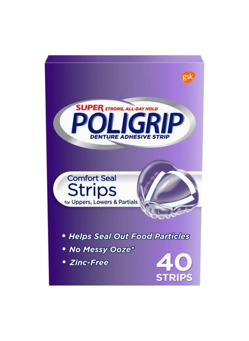 Super Poli-Grip Spg Comfort Seal Strips X40 