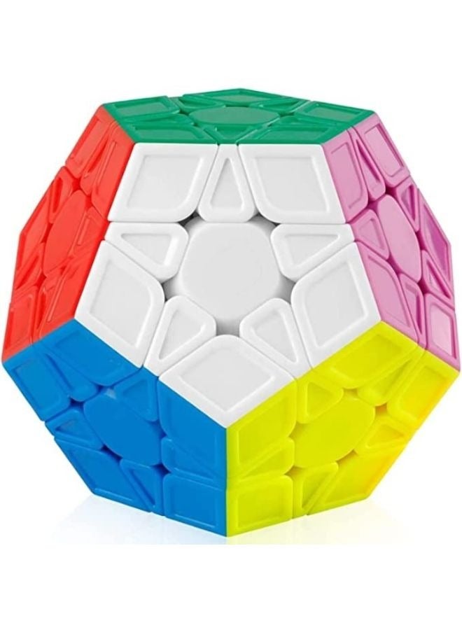 Megaminx Cube Sculpted Stickerless Pentagonal Speed Cube Puzzle Toy for Brain Teaser - Image 1