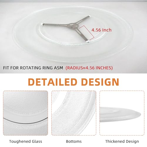 Fetechmate 16 inch Microwave Glass Plate WB49X10189 Glass Turntable Plate Compatible with G.E Microwave Replace WB27X43590 WB49X10166 AP4345996 JES2051DN2WW JES2051DN1BB PEB2060DM1CC by Fetechmate - Image 3