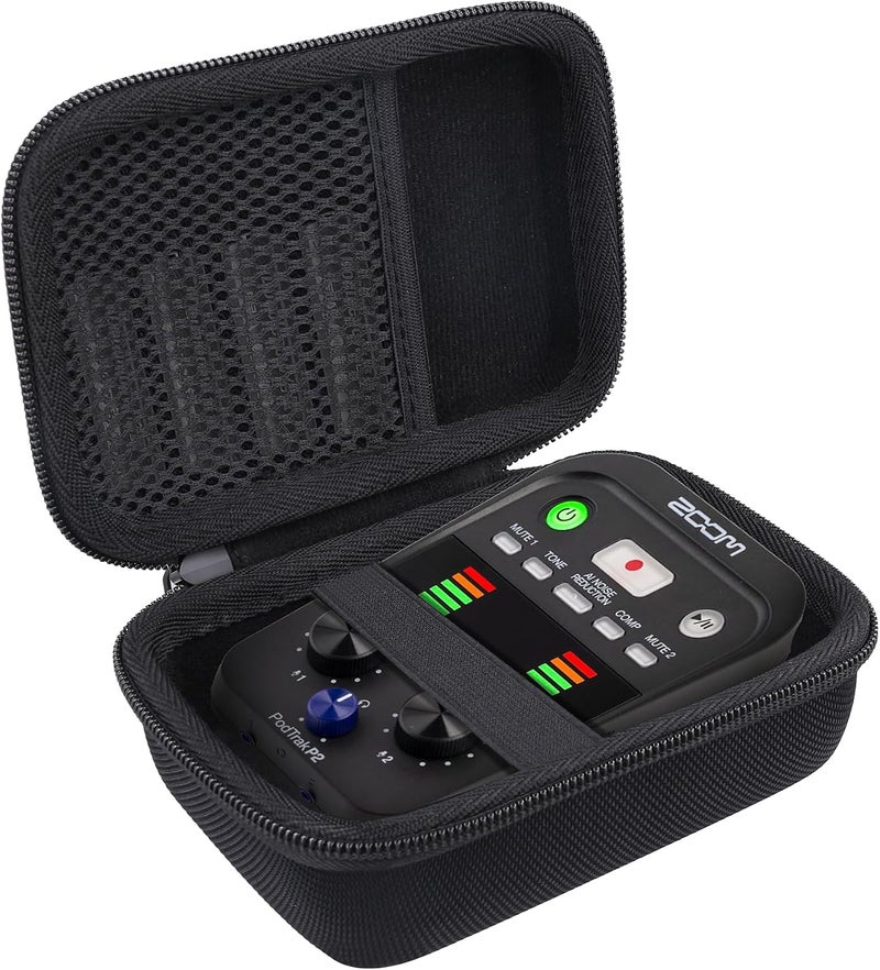 co2CREA Hard Storage Carry Travel Case for Zoom PodTrak P2 Podcast Recorder - Image 2