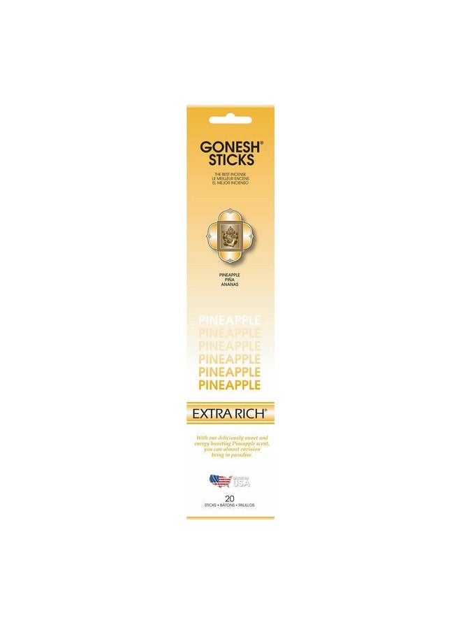 Gonesh - Brands Incense: Euphoria Collection 20Ct. Incense Sticks Pineapple - Image 1