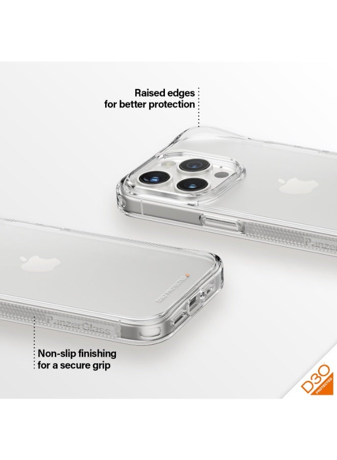 PanzerGlass حافظة صلبة قائمة على البيو مع D3O® لآيفون 15 برو 2023 6.1" | حماية قصوى من السقوط/الصدمات - شفافة - Image 4