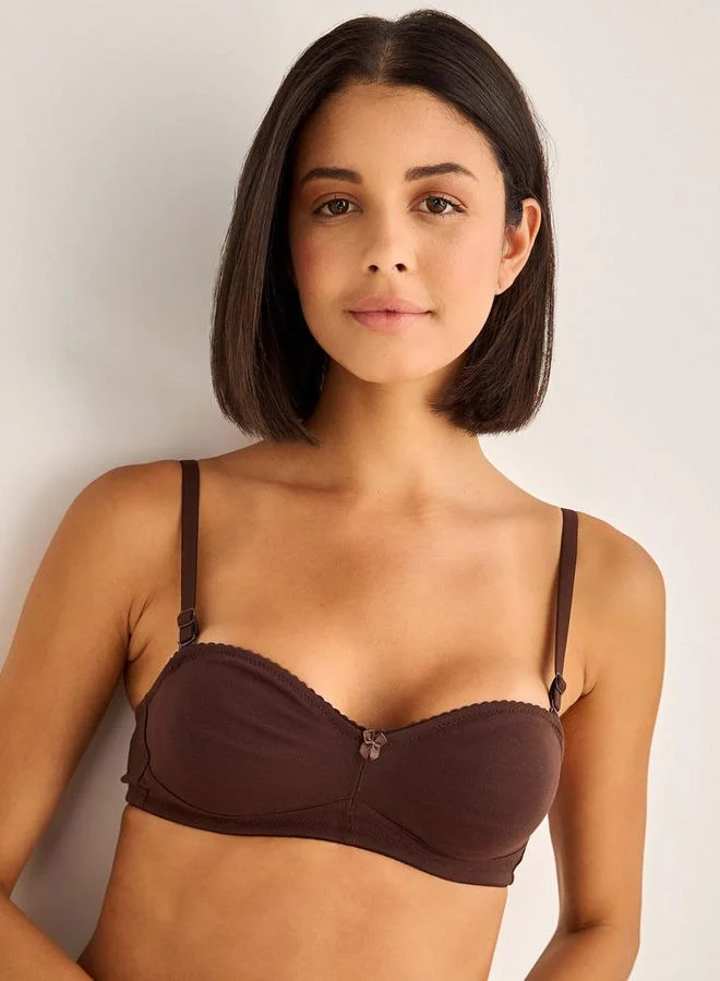 Splash FAV Lace Trim Balconette Bra
