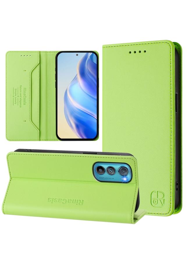 اس-توب جراب لهاتف Motorola Edge 30 RC01 مصنوع من الجلد ثنائي الطي مع خاصية الشفط المغناطيسي بتقنية RFID - Image 1