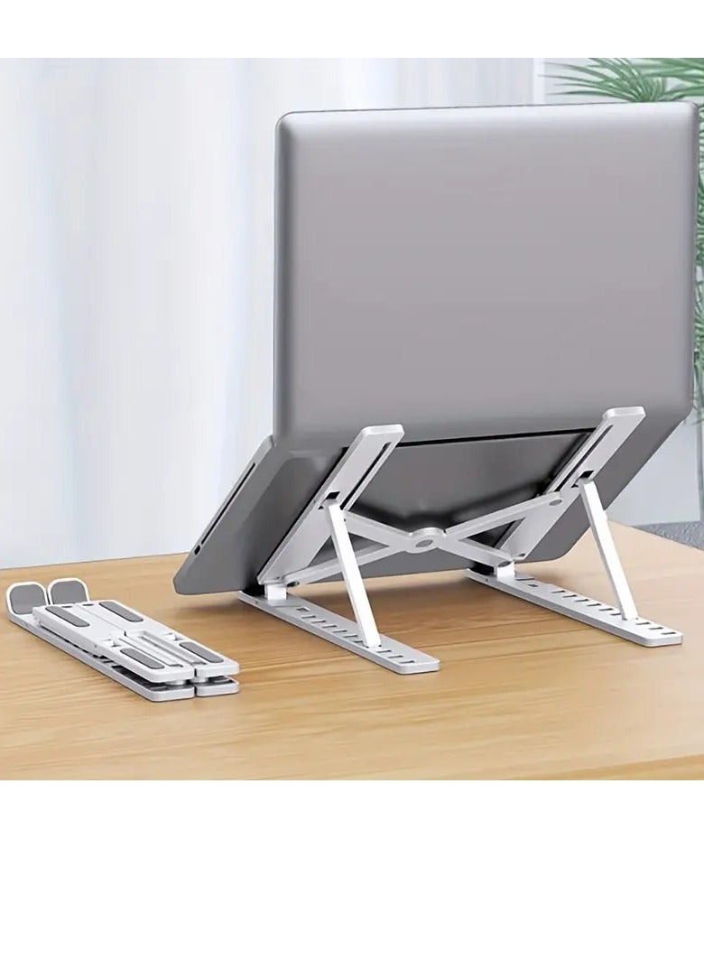 PAMEER Angle Adjustable Portable Foldable Stand For Tablet, Laptop, Desk Foldable Laptop Holder Portable Laptop Tab Riser for 11–16-inch Laptop, Notebook, iPad Pro iPad Air iPad Mini Galaxy Tab S24 Ultra.  - Image 2