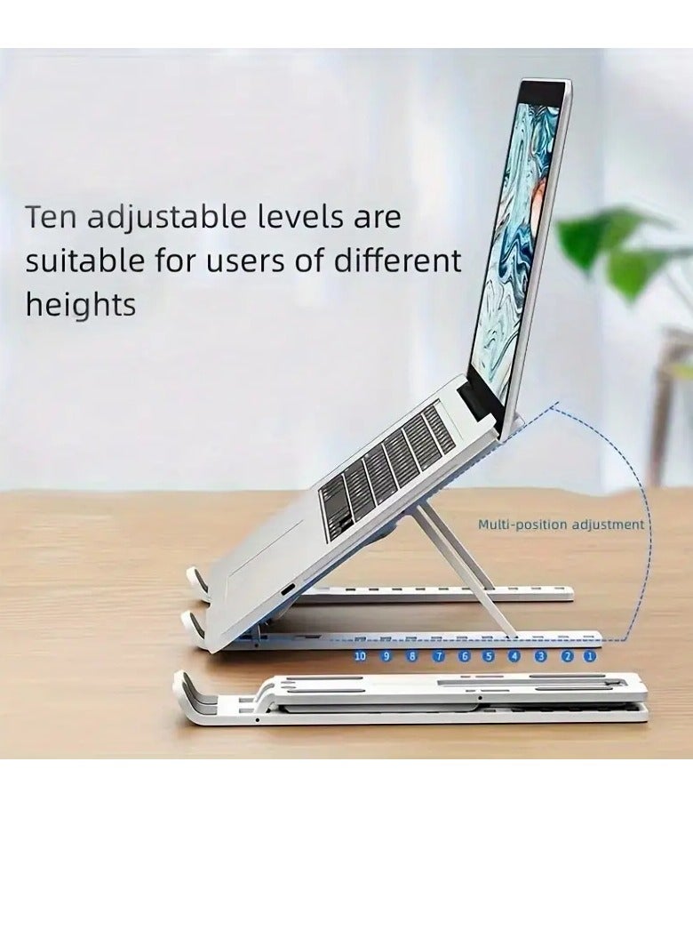 PAMEER Angle Adjustable Portable Foldable Stand For Tablet, Laptop, Desk Foldable Laptop Holder Portable Laptop Tab Riser for 11–16-inch Laptop, Notebook, iPad Pro iPad Air iPad Mini Galaxy Tab S24 Ultra.  - Image 5