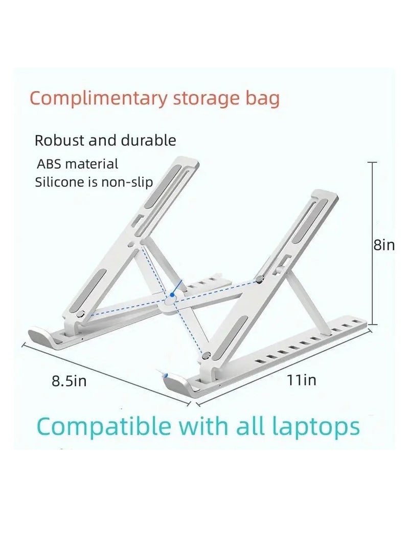 PAMEER Angle Adjustable Portable Foldable Stand For Tablet, Laptop, Desk Foldable Laptop Holder Portable Laptop Tab Riser for 11–16-inch Laptop, Notebook, iPad Pro iPad Air iPad Mini Galaxy Tab S24 Ultra.  - Image 4