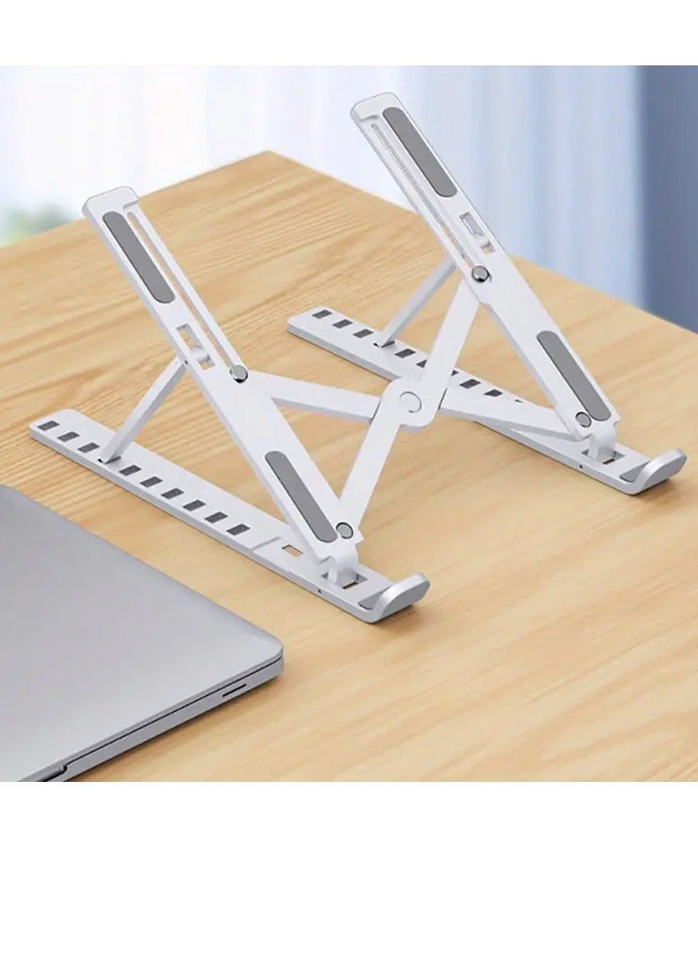 PAMEER Angle Adjustable Portable Foldable Stand For Tablet, Laptop, Desk Foldable Laptop Holder Portable Laptop Tab Riser for 11–16-inch Laptop, Notebook, iPad Pro iPad Air iPad Mini Galaxy Tab S24 Ultra.  - Image 1