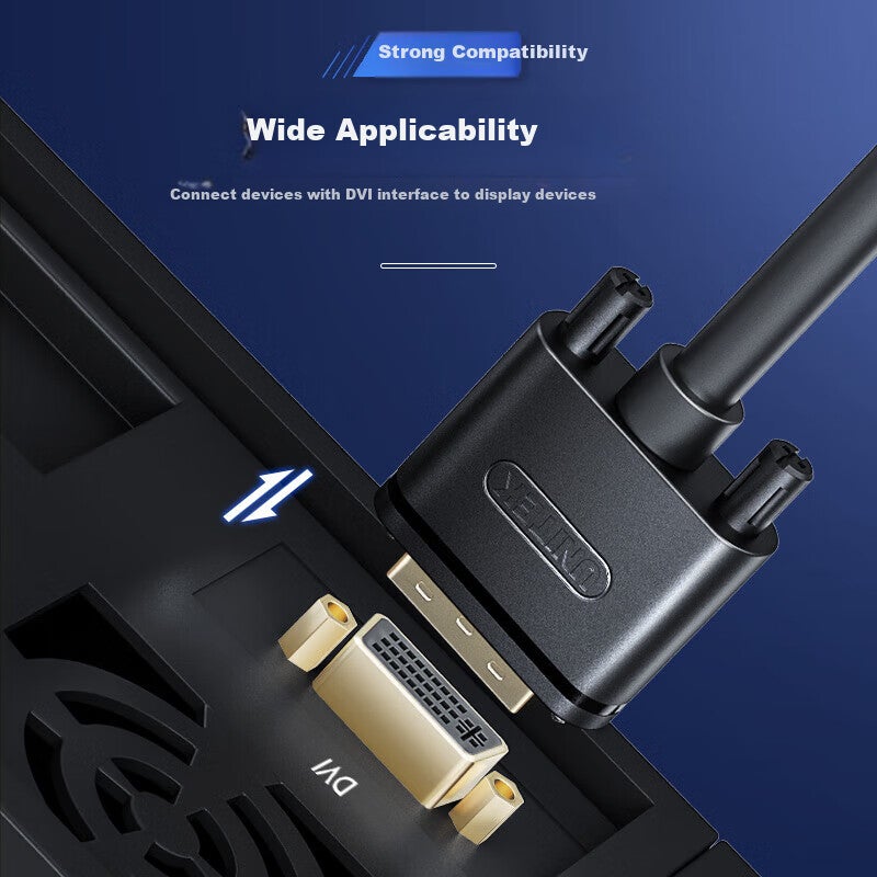 JD Jing Zao UNITEK DVI Cable, DVI24+1 Converter Cable, DVI-D Male to Male Dual Channel Digital HD Connection Cable for Computer Monitor Video Cable, 3 Meters, Y-C209A - Image 4