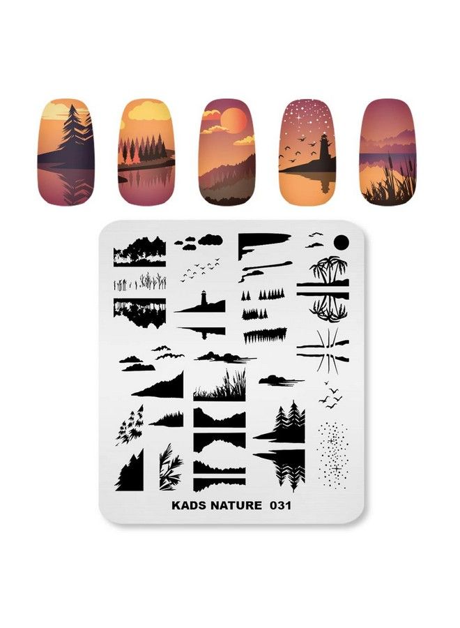 KADS Nail Stamping Plate Nature Template Image Design Plates For Nail Art Decoration And Diy Nail Art (Na031) - Image 3