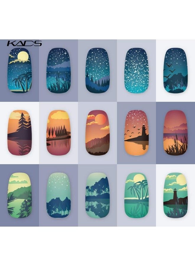 KADS Nail Stamping Plate Nature Template Image Design Plates For Nail Art Decoration And Diy Nail Art (Na031) - Image 4