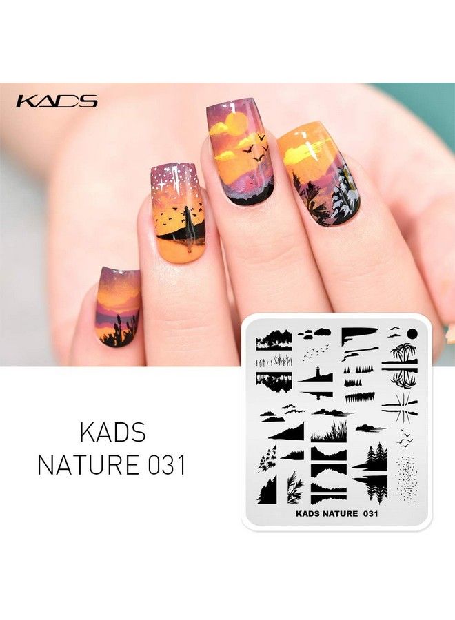 KADS Nail Stamping Plate Nature Template Image Design Plates For Nail Art Decoration And Diy Nail Art (Na031) - Image 5