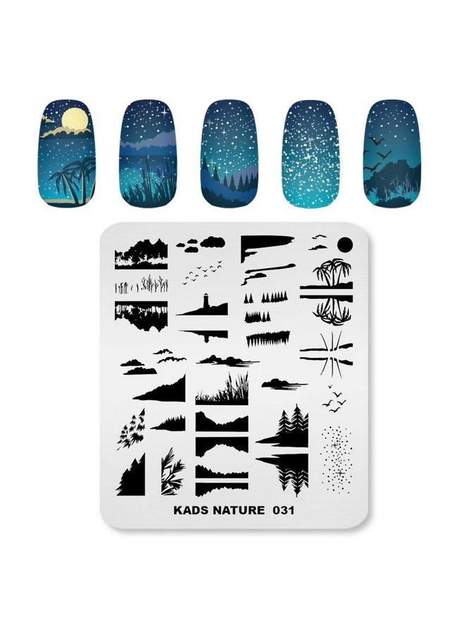 KADS Nail Stamping Plate Nature Template Image Design Plates For Nail Art Decoration And Diy Nail Art (Na031) - Image 1
